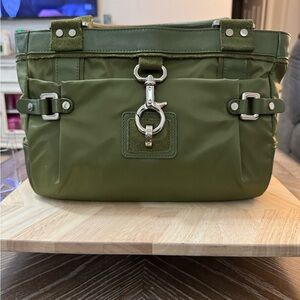 Furla Olive Green Satchel With Dust Bag